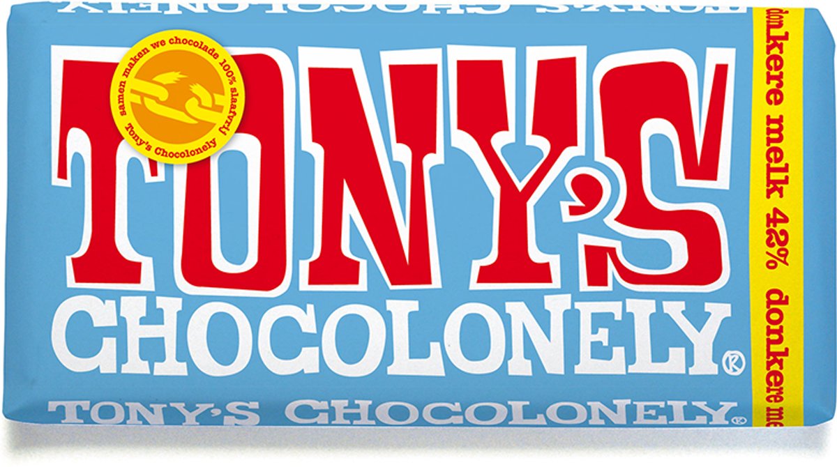 Tonys Chocolonely Donkere Melkchocolade 42% - 180 gram